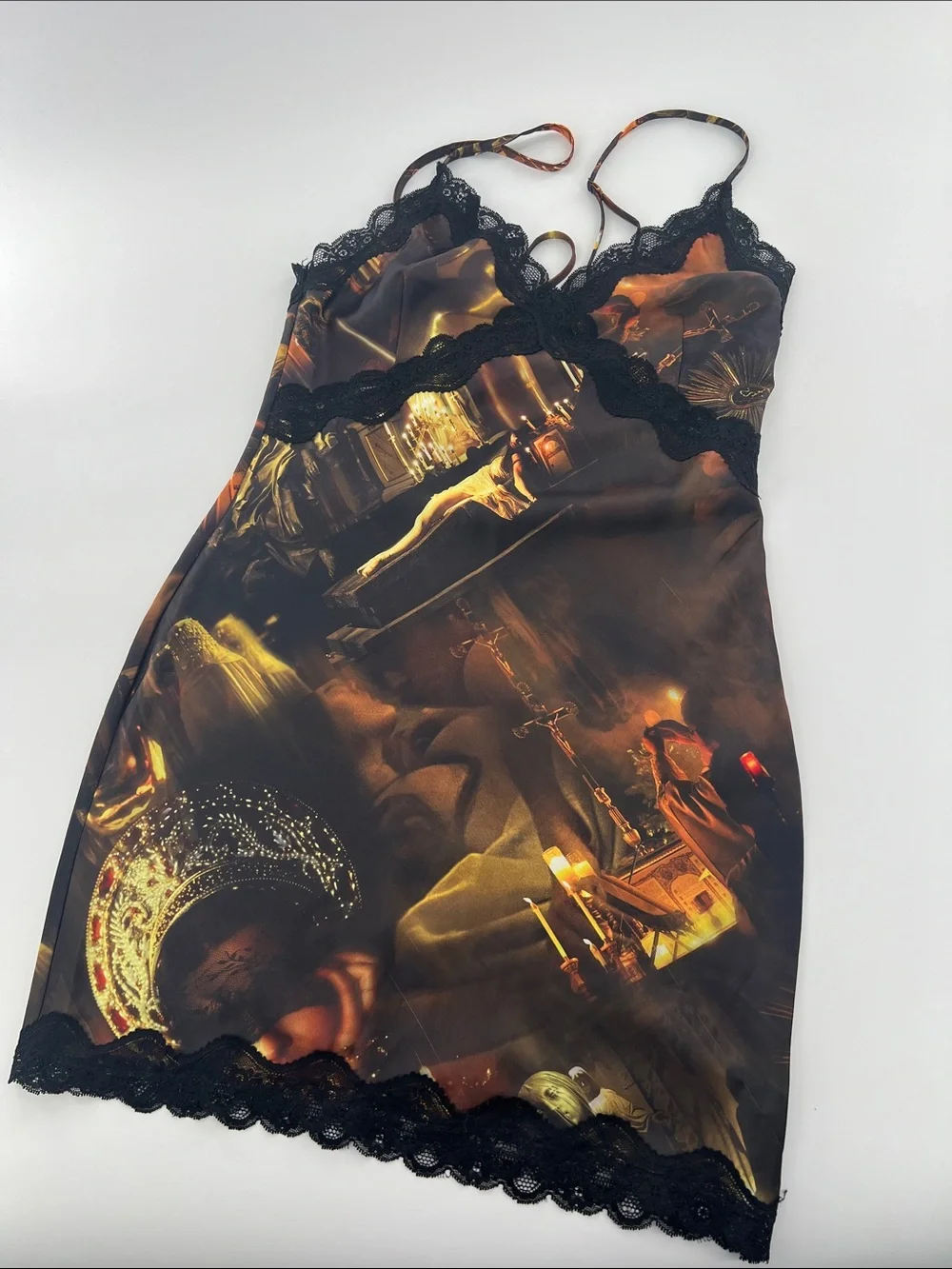 Current Mood Evil Underworld Photo Print Slip Dress